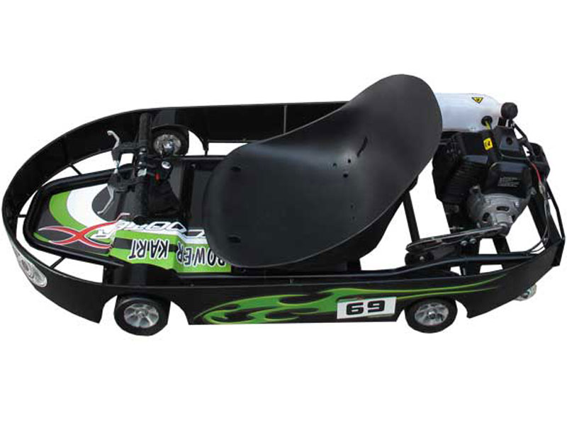 Power Kart 50 in Race Trim - Black/Green or Black/Silver